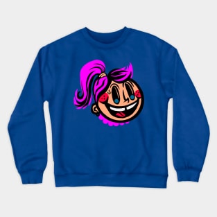 Stoked young woman Crewneck Sweatshirt